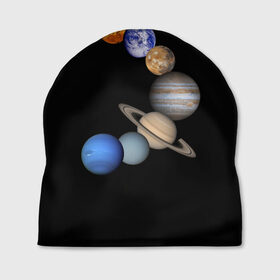 Шапка 3D с принтом Парад планет в Кировске, 100% полиэстер | универсальный размер, печать по всей поверхности изделия | звёзды | космическое пространство | космос | планета | созвездие