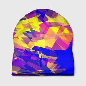 Шапка 3D с принтом Abstract Color в Кировске, 100% полиэстер | универсальный размер, печать по всей поверхности изделия | геометрия | полигон | треугольники | яркий
