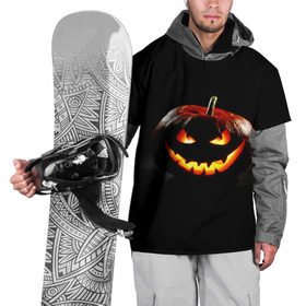 Накидка на куртку 3D с принтом Хитрая тыква в Кировске, 100% полиэстер |  | Тематика изображения на принте: halloween | в идеи подарков в хеллоуин | тыквы | хеллоиун | хэллоуин | хэлоуин