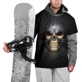 Накидка на куртку 3D с принтом Скелет в маске в Кировске, 100% полиэстер |  | Тематика изображения на принте: warhammer | хаос | череп