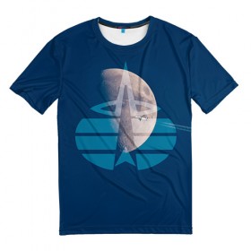 Мужская футболка 3D с принтом Космические войска в Кировске, 100% полиэфир | прямой крой, круглый вырез горловины, длина до линии бедер | Тематика изображения на принте: космос