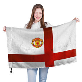 Флаг 3D с принтом Manchester United FC в Кировске, 100% полиэстер | плотность ткани — 95 г/м2, размер — 67 х 109 см. Принт наносится с одной стороны | англия | клуб | манчестер | фк | футбол | футбольный | юнайтед