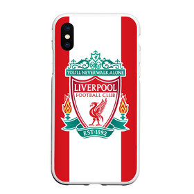 Чехол для iPhone XS Max матовый с принтом Liverpool FC в Кировске, Силикон | Область печати: задняя сторона чехла, без боковых панелей | англия | клуб | ливерпуль | фк | футбол | футбольный