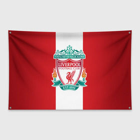 Флаг-баннер с принтом Liverpool FC в Кировске, 100% полиэстер | размер 67 х 109 см, плотность ткани — 95 г/м2; по краям флага есть четыре люверса для крепления | англия | клуб | ливерпуль | фк | футбол | футбольный