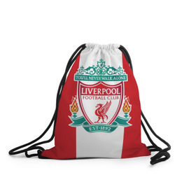 Рюкзак-мешок 3D с принтом Liverpool FC в Кировске, 100% полиэстер | плотность ткани — 200 г/м2, размер — 35 х 45 см; лямки — толстые шнурки, застежка на шнуровке, без карманов и подкладки | англия | клуб | ливерпуль | фк | футбол | футбольный