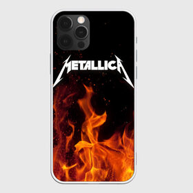 Чехол для iPhone 12 Pro Max с принтом Metallica fire в Кировске, Силикон |  | металлика