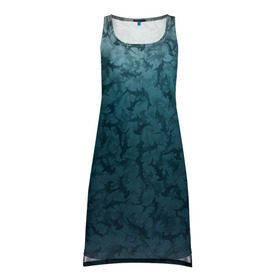 Платье-майка 3D с принтом Акулы-молоты в Кировске, 100% полиэстер | полуприлегающий силуэт, широкие бретели, круглый вырез горловины, удлиненный подол сзади. | камуфляж | море | океан | рыба