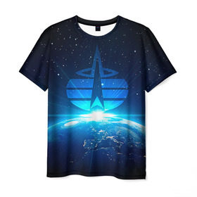 Мужская футболка 3D с принтом Космические войска в Кировске, 100% полиэфир | прямой крой, круглый вырез горловины, длина до линии бедер | космос
