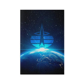 Обложка для паспорта матовая кожа с принтом Космические войска в Кировске, натуральная матовая кожа | размер 19,3 х 13,7 см; прозрачные пластиковые крепления | Тематика изображения на принте: космос