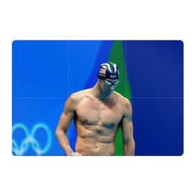 Магнитный плакат 3Х2 с принтом Michael Phelps в Кировске, Полимерный материал с магнитным слоем | 6 деталей размером 9*9 см | бассейн | пловец | чемпион. фелепс