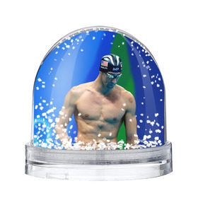 Снежный шар с принтом Michael Phelps в Кировске, Пластик | Изображение внутри шара печатается на глянцевой фотобумаге с двух сторон | бассейн | пловец | чемпион. фелепс