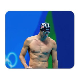 Коврик прямоугольный с принтом Michael Phelps в Кировске, натуральный каучук | размер 230 х 185 мм; запечатка лицевой стороны | Тематика изображения на принте: бассейн | пловец | чемпион. фелепс