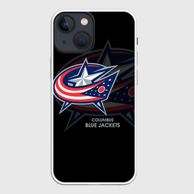 Чехол для iPhone 13 mini с принтом Хоккей 5 в Кировске,  |  | columbus | nhl | stanley cup |  columbus blue jackets | бобровский | коламбус | коламбус блю джекетс | кубок стенли | кубок стэнли | нхл | хоккей | хоккейный клуб