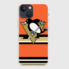 Чехол для iPhone 13 mini с принтом Хоккей 10 в Кировске,  |  | nhl | pittsburgh penguins | stanley cup | кросби | кубок стенли | кубок стэнли | малкин | нхл | пингвинс | питтсбург пингвинз | сидни кросби | хоккей | хоккейный клуб