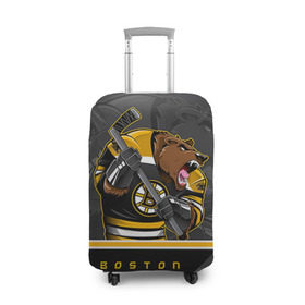 Чехол для чемодана 3D с принтом Boston Bruins в Кировске, 86% полиэфир, 14% спандекс | двустороннее нанесение принта, прорези для ручек и колес | boston bruins | nhl | stanley cup | бостон | бостон брюинз | брюинз | брюинс | кубок стенли | кубок стэнли | нхл | хоккей | хоккейный клуб | худобин
