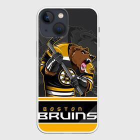 Чехол для iPhone 13 mini с принтом Boston Bruins в Кировске,  |  | boston bruins | nhl | stanley cup | бостон | бостон брюинз | брюинз | брюинс | кубок стенли | кубок стэнли | нхл | хоккей | хоккейный клуб | худобин