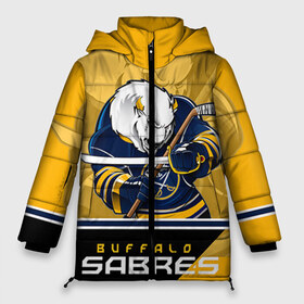 Женская зимняя куртка 3D с принтом Buffalo Sabres в Кировске, верх — 100% полиэстер; подкладка — 100% полиэстер; утеплитель — 100% полиэстер | длина ниже бедра, силуэт Оверсайз. Есть воротник-стойка, отстегивающийся капюшон и ветрозащитная планка. 

Боковые карманы с листочкой на кнопках и внутренний карман на молнии | buffalo sabres | nhl | stanley cup | баффало сейбрз | буффало | кубок стенли | кубок стэнли | куликов | нхл | хоккей | хоккейный клуб