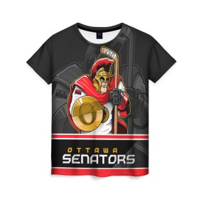Женская футболка 3D с принтом Ottawa Senators в Кировске, 100% полиэфир ( синтетическое хлопкоподобное полотно) | прямой крой, круглый вырез горловины, длина до линии бедер | nhl | ottawa senators | stanley cup | кубок стенли | кубок стэнли | нхл | оттава сенаторз | сенаторс | хоккей | хоккейный клуб