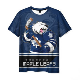 Мужская футболка 3D с принтом Toronto Maple Leafs в Кировске, 100% полиэфир | прямой крой, круглый вырез горловины, длина до линии бедер | nhl | stanley cup | toronto maple leafs | валиев | кубок стенли | кубок стэнли | мэпл лифс | нхл | сошников | торонто | торонто мейпл лифс | хоккей | хоккейный клуб