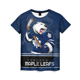 Женская футболка 3D с принтом Toronto Maple Leafs в Кировске, 100% полиэфир ( синтетическое хлопкоподобное полотно) | прямой крой, круглый вырез горловины, длина до линии бедер | nhl | stanley cup | toronto maple leafs | валиев | кубок стенли | кубок стэнли | мэпл лифс | нхл | сошников | торонто | торонто мейпл лифс | хоккей | хоккейный клуб