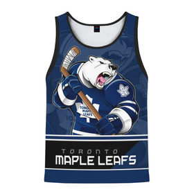 Мужская майка 3D с принтом Toronto Maple Leafs в Кировске, 100% полиэстер | круглая горловина, приталенный силуэт, длина до линии бедра. Пройма и горловина окантованы тонкой бейкой | nhl | stanley cup | toronto maple leafs | валиев | кубок стенли | кубок стэнли | мэпл лифс | нхл | сошников | торонто | торонто мейпл лифс | хоккей | хоккейный клуб