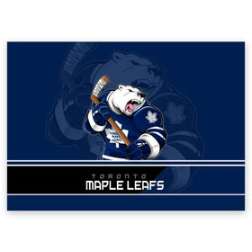 Поздравительная открытка с принтом Toronto Maple Leafs в Кировске, 100% бумага | плотность бумаги 280 г/м2, матовая, на обратной стороне линовка и место для марки
 | Тематика изображения на принте: nhl | stanley cup | toronto maple leafs | валиев | кубок стенли | кубок стэнли | мэпл лифс | нхл | сошников | торонто | торонто мейпл лифс | хоккей | хоккейный клуб