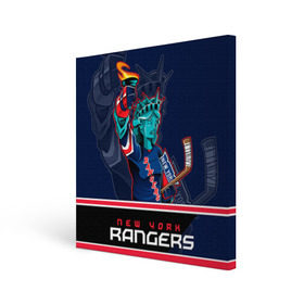 Холст квадратный с принтом New York Rangers в Кировске, 100% ПВХ |  | new york rangers | nhl | stanley cup | кубок стенли | кубок стэнли | нхл | нью йорк рейнджерс | нью йорк рейнджеры | рейнджеры | хоккей | хоккейный клуб