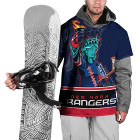 Накидка на куртку 3D с принтом New York Rangers в Кировске, 100% полиэстер |  | new york rangers | nhl | stanley cup | кубок стенли | кубок стэнли | нхл | нью йорк рейнджерс | нью йорк рейнджеры | рейнджеры | хоккей | хоккейный клуб