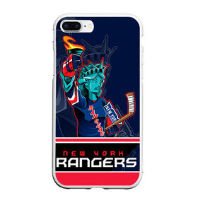 Чехол для iPhone 7Plus/8 Plus матовый с принтом New York Rangers в Кировске, Силикон | Область печати: задняя сторона чехла, без боковых панелей | new york rangers | nhl | stanley cup | кубок стенли | кубок стэнли | нхл | нью йорк рейнджерс | нью йорк рейнджеры | рейнджеры | хоккей | хоккейный клуб