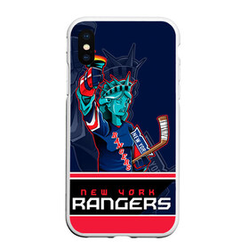 Чехол для iPhone XS Max матовый с принтом New York Rangers в Кировске, Силикон | Область печати: задняя сторона чехла, без боковых панелей | new york rangers | nhl | stanley cup | кубок стенли | кубок стэнли | нхл | нью йорк рейнджерс | нью йорк рейнджеры | рейнджеры | хоккей | хоккейный клуб