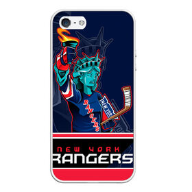 Чехол для iPhone 5/5S матовый с принтом New York Rangers в Кировске, Силикон | Область печати: задняя сторона чехла, без боковых панелей | new york rangers | nhl | stanley cup | кубок стенли | кубок стэнли | нхл | нью йорк рейнджерс | нью йорк рейнджеры | рейнджеры | хоккей | хоккейный клуб