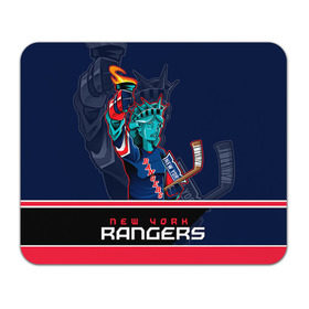 Коврик прямоугольный с принтом New York Rangers в Кировске, натуральный каучук | размер 230 х 185 мм; запечатка лицевой стороны | new york rangers | nhl | stanley cup | кубок стенли | кубок стэнли | нхл | нью йорк рейнджерс | нью йорк рейнджеры | рейнджеры | хоккей | хоккейный клуб