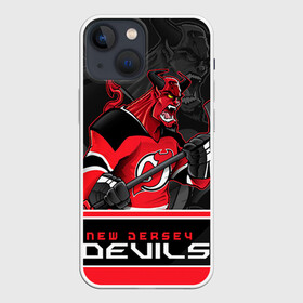 Чехол для iPhone 13 mini с принтом New Jersey Devils в Кировске,  |  | new jersey devils | nhl | stanley cup | дъяволы нью джерси | калинин | кубок стенли | кубок стэнли | нхл | нью джерси девилз | хоккей | хоккейный клуб