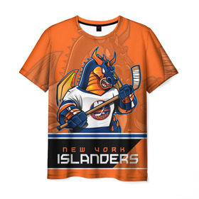 Мужская футболка 3D с принтом New York Islanders в Кировске, 100% полиэфир | прямой крой, круглый вырез горловины, длина до линии бедер | Тематика изображения на принте: new york islanders | nhl | stanley cup | айлендерс | кубок стенли | кубок стэнли | кулемин | нхл | нью йорк айлендерс | хоккей | хоккейный клуб
