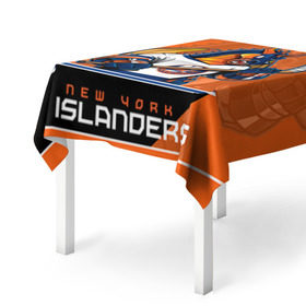 Скатерть 3D с принтом New York Islanders в Кировске, 100% полиэстер (ткань не мнется и не растягивается) | Размер: 150*150 см | new york islanders | nhl | stanley cup | айлендерс | кубок стенли | кубок стэнли | кулемин | нхл | нью йорк айлендерс | хоккей | хоккейный клуб