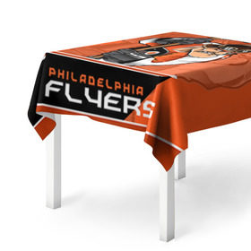 Скатерть 3D с принтом Philadelphia Flyers в Кировске, 100% полиэстер (ткань не мнется и не растягивается) | Размер: 150*150 см | nhl | philadelphia flyers | stanley cup | кубок стенли | кубок стэнли | нхл | филадельфия | филадельфия флайерз | флаерс | хоккей | хоккейный клуб