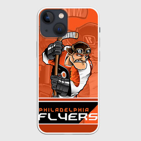 Чехол для iPhone 13 mini с принтом Philadelphia Flyers в Кировске,  |  | nhl | philadelphia flyers | stanley cup | кубок стенли | кубок стэнли | нхл | филадельфия | филадельфия флайерз | флаерс | хоккей | хоккейный клуб