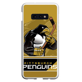 Чехол для Samsung S10E с принтом Pittsburgh Penguins в Кировске, Силикон | Область печати: задняя сторона чехла, без боковых панелей | Тематика изображения на принте: nhl | pittsburgh penguins | stanley cup | кросби | кубок стенли | кубок стэнли | малкин | нхл | пингвинс | питтсбург пингвинз | сидни кросби | хоккей | хоккейный клуб