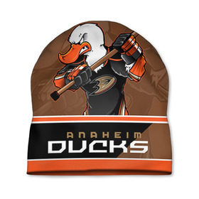 Шапка 3D с принтом Anaheim Ducks в Кировске, 100% полиэстер | универсальный размер, печать по всей поверхности изделия | anaheim ducks | nhl | stanley cup | кубок стенли | кубок стэнли | нхл | хоккей | хоккейный клуб