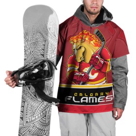 Накидка на куртку 3D с принтом Calgary Flames в Кировске, 100% полиэстер |  | calgary flames | nhl | stanley cup | калгари флэймз | кубок стенли | кубок стэнли | нхл | флэймс | хоккей | хоккейный клуб