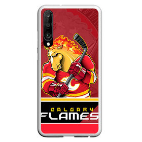 Чехол для Honor P30 с принтом Calgary Flames в Кировске, Силикон | Область печати: задняя сторона чехла, без боковых панелей | calgary flames | nhl | stanley cup | калгари флэймз | кубок стенли | кубок стэнли | нхл | флэймс | хоккей | хоккейный клуб