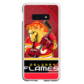 Чехол для Samsung S10E с принтом Calgary Flames в Кировске, Силикон | Область печати: задняя сторона чехла, без боковых панелей | Тематика изображения на принте: calgary flames | nhl | stanley cup | калгари флэймз | кубок стенли | кубок стэнли | нхл | флэймс | хоккей | хоккейный клуб