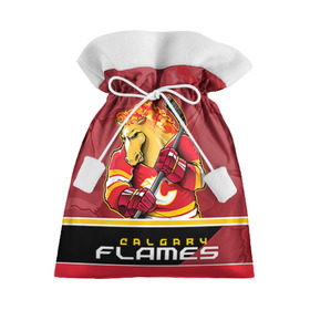 Подарочный 3D мешок с принтом Calgary Flames в Кировске, 100% полиэстер | Размер: 29*39 см | Тематика изображения на принте: calgary flames | nhl | stanley cup | калгари флэймз | кубок стенли | кубок стэнли | нхл | флэймс | хоккей | хоккейный клуб