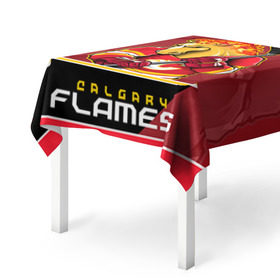 Скатерть 3D с принтом Calgary Flames в Кировске, 100% полиэстер (ткань не мнется и не растягивается) | Размер: 150*150 см | calgary flames | nhl | stanley cup | калгари флэймз | кубок стенли | кубок стэнли | нхл | флэймс | хоккей | хоккейный клуб