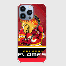 Чехол для iPhone 13 Pro с принтом Calgary Flames в Кировске,  |  | Тематика изображения на принте: calgary flames | nhl | stanley cup | калгари флэймз | кубок стенли | кубок стэнли | нхл | флэймс | хоккей | хоккейный клуб