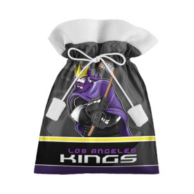 Подарочный 3D мешок с принтом Los Angeles Kings в Кировске, 100% полиэстер | Размер: 29*39 см | Тематика изображения на принте: los angeles kings | nhl | stanley cup | кубок стенли | кубок стэнли | лос анджелес кингз | лос анжелес короли | нхл | хоккей | хоккейный клуб