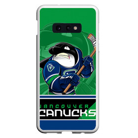 Чехол для Samsung S10E с принтом Vancouver Canucks в Кировске, Силикон | Область печати: задняя сторона чехла, без боковых панелей | Тематика изображения на принте: nhl | stanley cup | vancouver canucks | ванкувер | ванкувер кэнакс | кубок стенли | кубок стэнли | нхл | трямкин | хоккей | хоккейный клуб