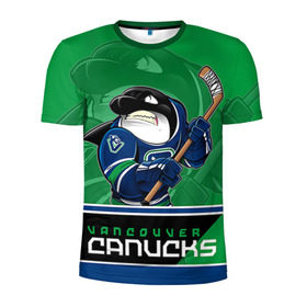 Мужская футболка 3D спортивная с принтом Vancouver Canucks в Кировске, 100% полиэстер с улучшенными характеристиками | приталенный силуэт, круглая горловина, широкие плечи, сужается к линии бедра | nhl | stanley cup | vancouver canucks | ванкувер | ванкувер кэнакс | кубок стенли | кубок стэнли | нхл | трямкин | хоккей | хоккейный клуб