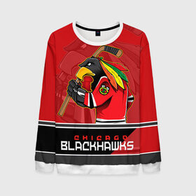 Мужской свитшот 3D с принтом Chicago Blackhawks в Кировске, 100% полиэстер с мягким внутренним слоем | круглый вырез горловины, мягкая резинка на манжетах и поясе, свободная посадка по фигуре | chicago blackhawks | nhl | stanley cup | анисимов | блэкхокс | кубок стенли | кубок стэнли | нхл | панарин | хоккей | хоккейный клуб | чикаго | чикаго блэкхокс