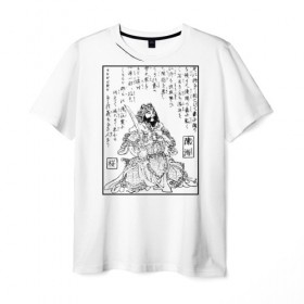 Мужская футболка 3D с принтом Japanese Engraving в Кировске, 100% полиэфир | прямой крой, круглый вырез горловины, длина до линии бедер | 